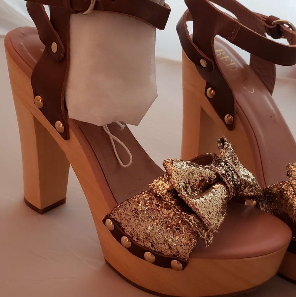 Red Valentino Glitter Bow Sandals size 40